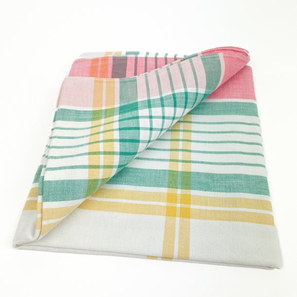 Ternet retro dug i rosa og grn  90 x 90 cm