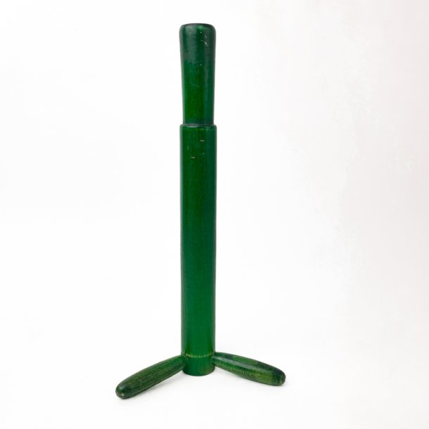 Grner Retro Kchenrollenhalter aus Holz