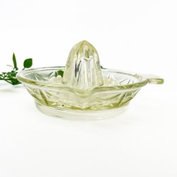 Retro Zitruspresse aus Klarglas