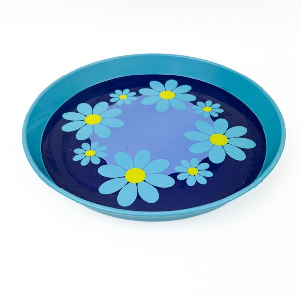 Blomstret retro Worcester Ware serveringsbakke