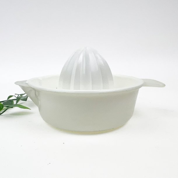Hvid retro citruspresser med h�ldetud