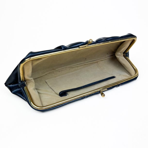  Sort vintage clutch l�der