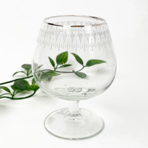 Vintage Cognacglas mit Goldrand