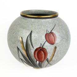 Stor Lyngby craquel� vase