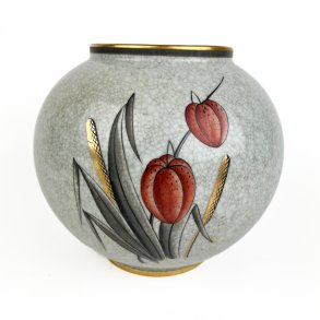 Stor Lyngby craquel� vase