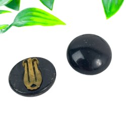 Schwarze Vintage Ohrclips