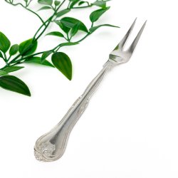 Vintage p�l�gsgaffel i s�lvplet