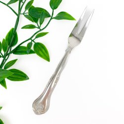 Vintage p�l�gsgaffel i s�lvplet