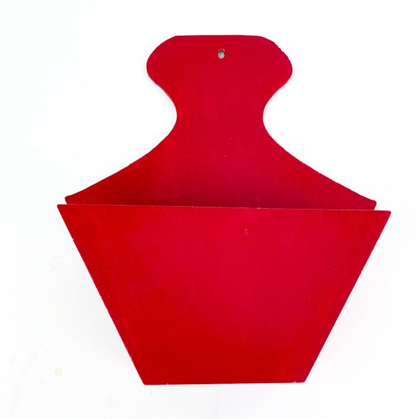 Roter Kaffefilterhalter aus Holz