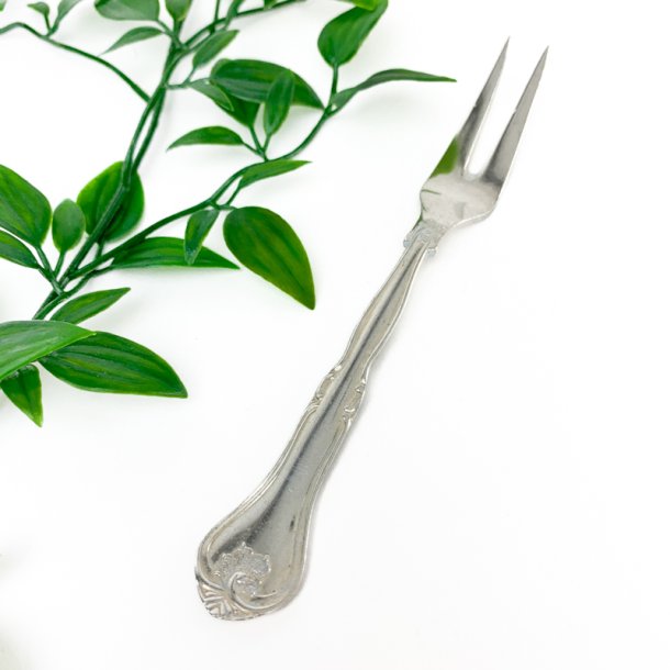 Vintage p�l�gsgaffel i s�lvplet