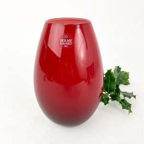 Rote Vintage-Holmegaard Cocoon Vase