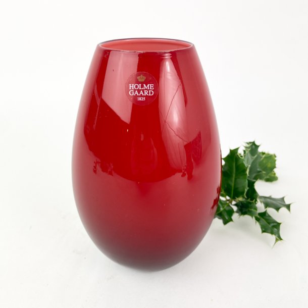 Rote Vintage-Holmegaard Cocoon Vase