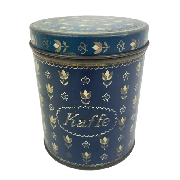 Dekorativ bl� vintage kaffed�se
