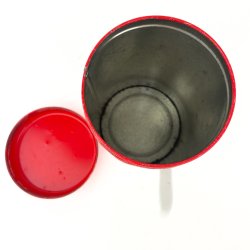 Rd retro blomsterdse