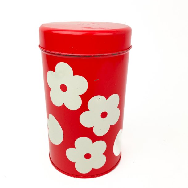 Rd retro blomsterdse