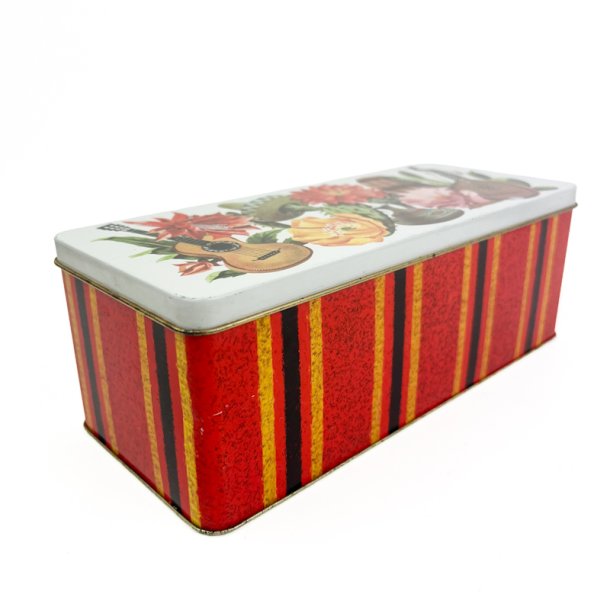Farverig blomstret retro metald�se