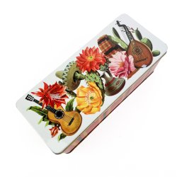 Farverig blomstret retro metald�se
