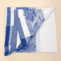 Bl� vintage damask dug 140x140 cm