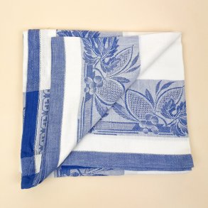 Bl� vintage damask dug 140x140 cm