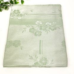 Smuk gr�n vintage damaskdug � 140 x 140 cm