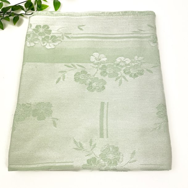 Smuk gr�n vintage damaskdug � 140 x 140 cm