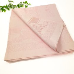 Smuk rosa vintage damaskdug � 140 x 140 cm