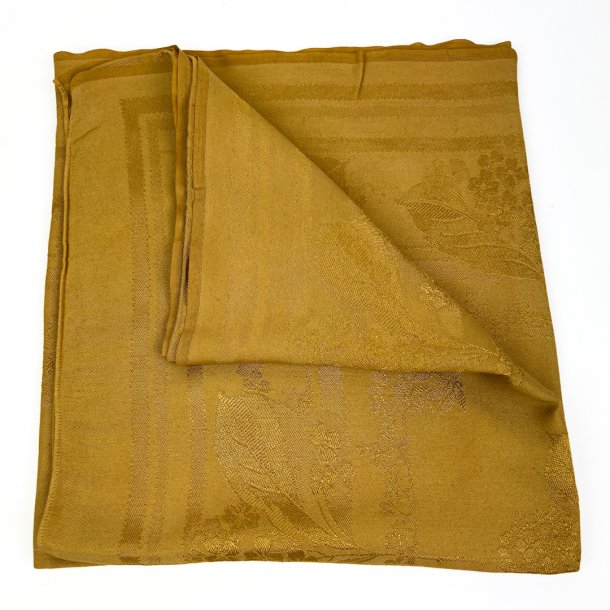 Smuk gylden vintage damaskdug 130x130 cm