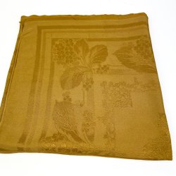Smuk gylden vintage damaskdug 130x130 cm