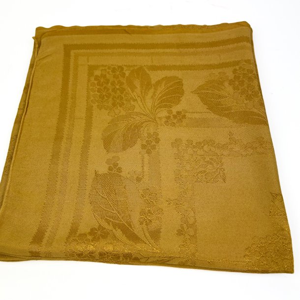 Smuk gylden vintage damaskdug 130x130 cm