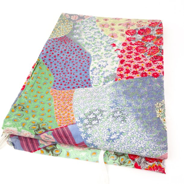 Retro sengetj med patchwork mnster