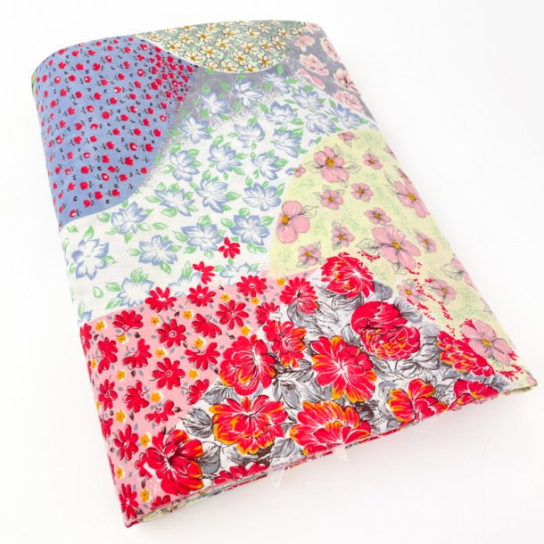 Retro sengetj med patchwork mnster