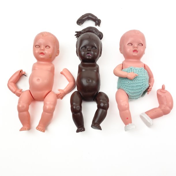 Teile fr drei vintage Wunschpuppen