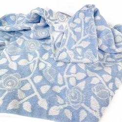 To bl retro babybadeslag med htte