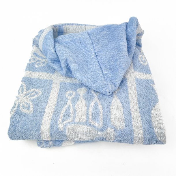 To bl retro babybadeslag med htte