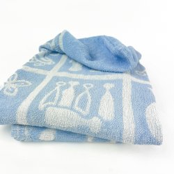 To bl retro babybadeslag med htte