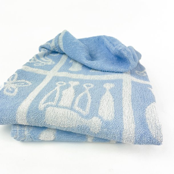 To bl retro babybadeslag med htte