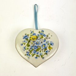 Vintage dufthjerte med blomster