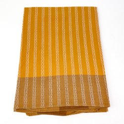 Retro-Tischdecke in Currygelb mit Streifen  160 cm