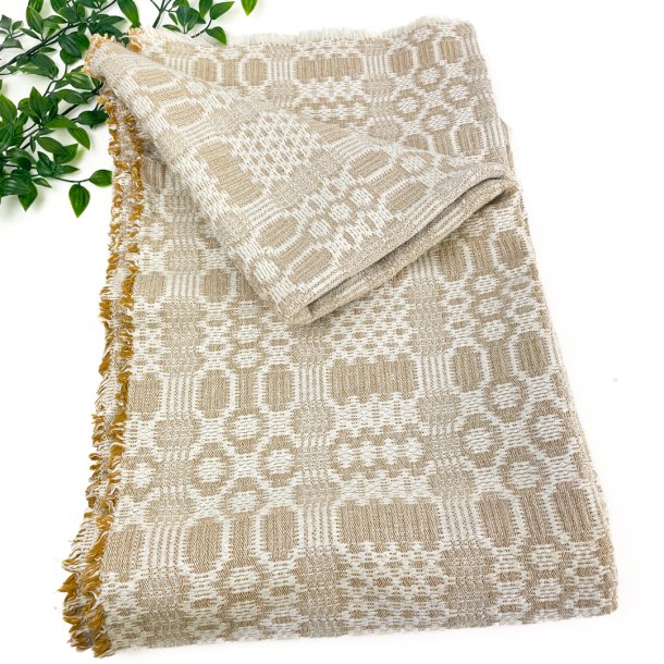 Beige kraftig vvet retro dug  200 cm