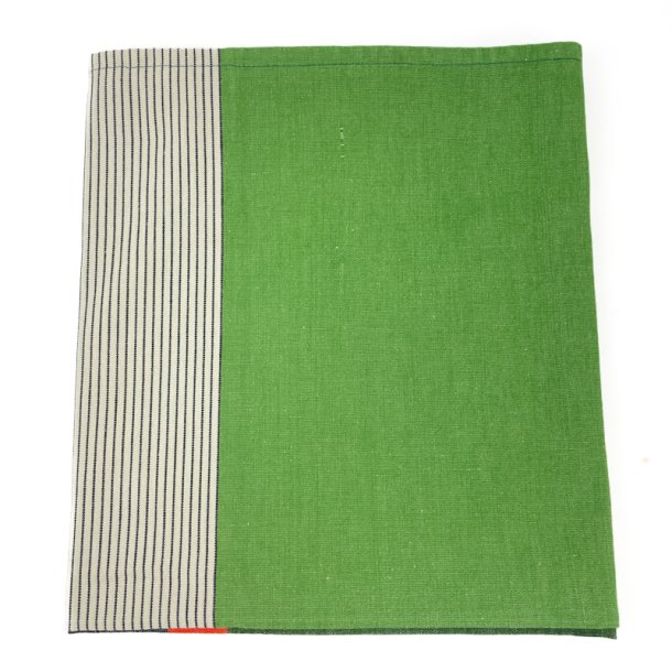 Retro Kaffeetischdecke in Orange, Grn und Grau  150 cm