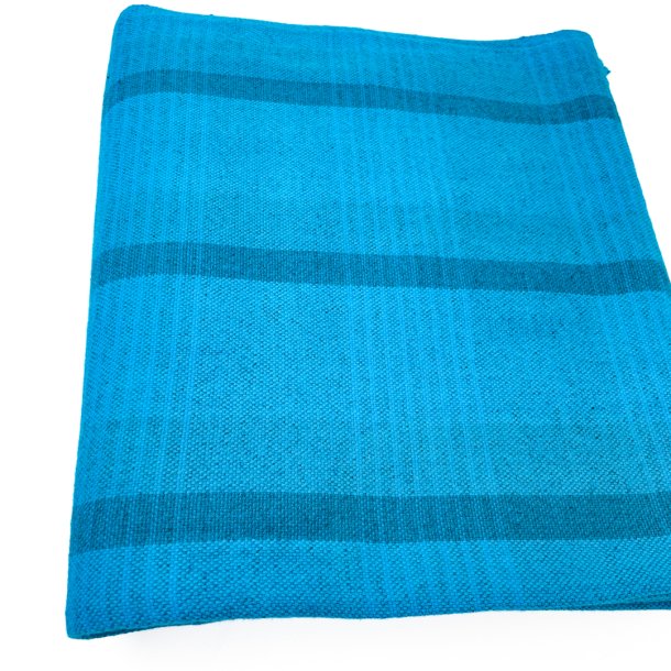 Trkise Retro-Tischdecke mit breiten Streifen  240 cm
