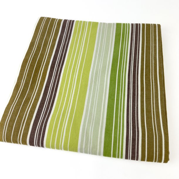 Retro grne gestreifte Tischdecke  210 cm
