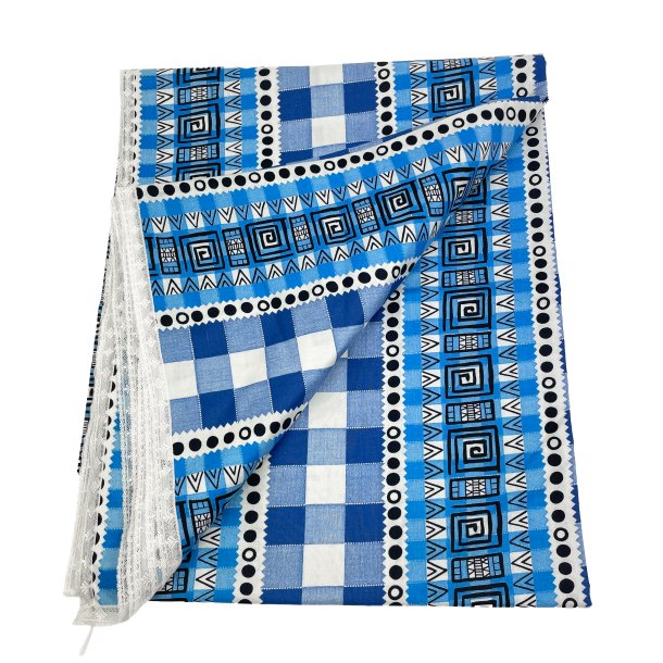 Bl�m�nstret retro dug 140 cm
