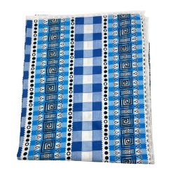 Bl�m�nstret retro dug 140 cm