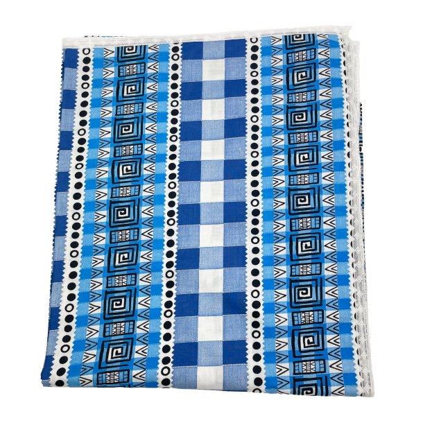 Bl�m�nstret retro dug 140 cm