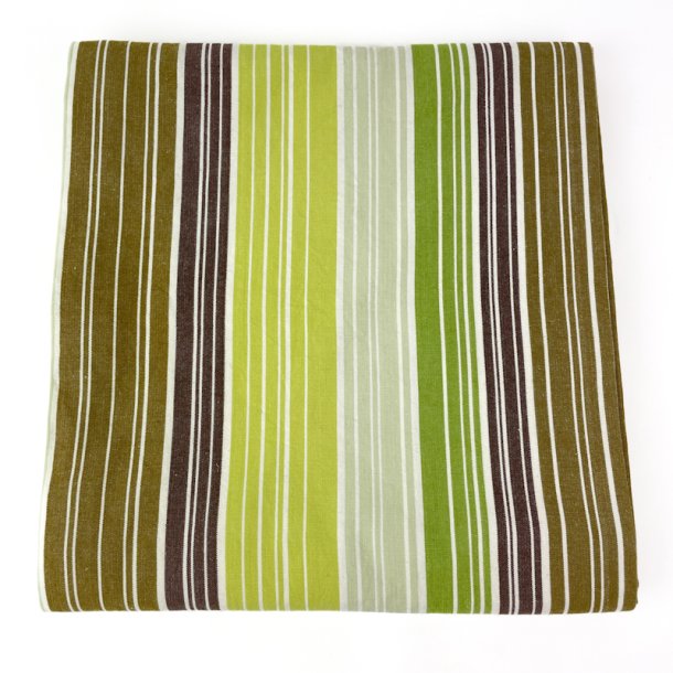 Retro grne gestreifte Tischdecke  210 cm