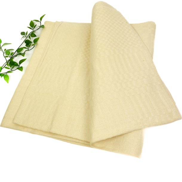 Gul vintage damaskdug � 140 x 140 cm