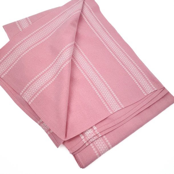 Smuk rosa retro dug med v�vet m�nster � 180 cm