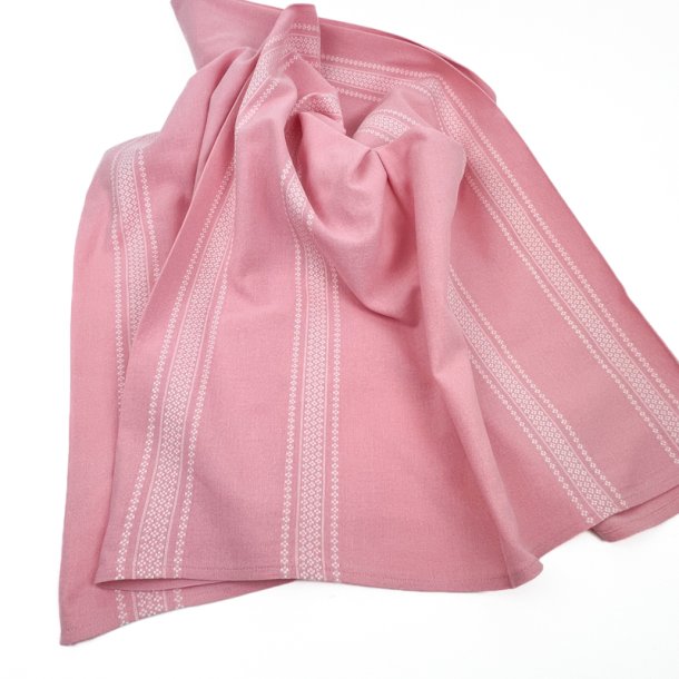 Smuk rosa retro dug med v�vet m�nster � 180 cm