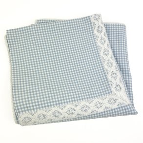 S�d lysebl� vintage dug 140x140 cm